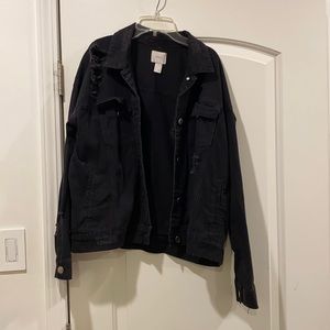Cute distressed jean jacket